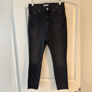 Good American Good legs crop Black wash Jeans